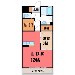 東武宇都宮駅 徒歩29分 1階の物件間取画像